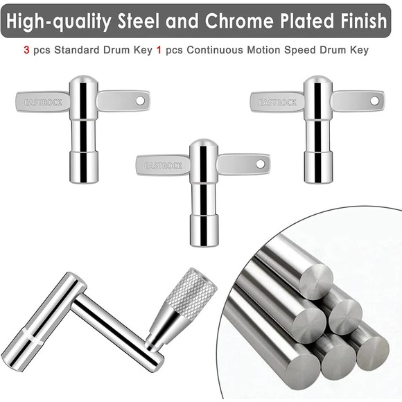 2 sets of Drum Keys 3-Pack Each and tuning Key with Continuous Motion - Picture 2 of 4